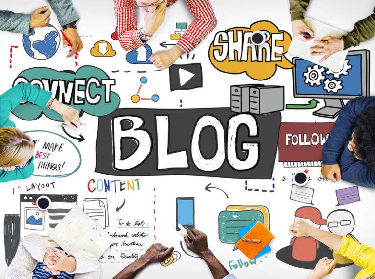 Blog Social Media Networking Content Blogging Concept Home Business